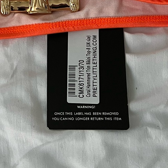 NEW - Bright orange bikini top - Picture 3 of 3